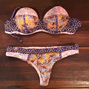 Maaji strapless bikini swim set M/L